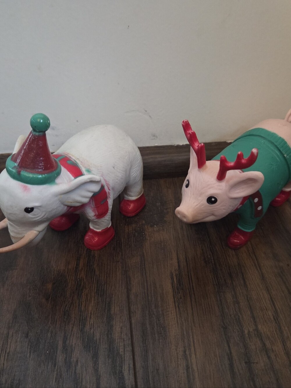 Target Bullseye Playground Christmas Animals Pig Elephant Figures Set 2